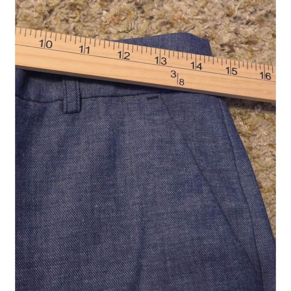Express Stretch Mid-Rise Columnist Barely Bootcut Pants Women's 8 Blue Stretch - Picture 6 of 10